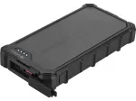 Sandberg Solar Powerbank CampLED 10000, 10000 mAh, Programmeeritav toiteallikas (PPS), 3,7 V, 15 W, Must