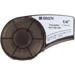 M&auml;rgistuslint Brady M21-250-423, termosiirde pol&uuml;ester, must valgel, 6,35 mm x 6,4 m