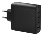 dbramante1928 re-charge IT EL seinilaadija &mdash; 3&times; USB-C (kokku 140 W) + 1&times; USB-A, sisetingimustesse, vahelduvvool, must