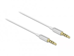 Audio kaabel DeLOCK 66073 0.5m 3.5mm Silver Valge