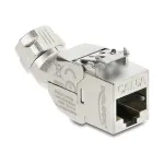 DELOCK Keystone-moodul RJ45 pesa LSA-le Cat.6A t&ouml;&ouml;riistavaba 45&deg; nurgaga varjestatud metallist riiviga