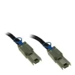 Inter-Tech - V&auml;line SAS-kaabel - SAS 6Gbit/s - 4x varjestatud Mini MultiLane SAS (SFF-8088), 26 kontaktiga &rarr; 4x varjestatud Mini MultiLane SAS (SFF-8088), 26 kontaktiga - 1 m - Must