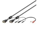 Wentronic SVGA helikaabel - 3 m - VGA (D-Sub) - VGA (D-Sub) - Must - Heli 3,5 mm (93969)