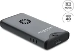 Delock USB Type-C 40 Gbps korpus 1 x M.2 NVMe PCIe SSD-le ventilaatoriga - t&ouml;&ouml;riistavaba