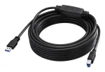 VISION 10 m USB 3.0 aktiivne pikenduskaabel - Nikkelpistikutega - 5 Gbps - USB A - USB B - Must
