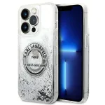 Karl Lagerfeld iPhone 14 Pro 6,1 inch Hardcase Liquid Glitter RSG Silver