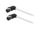 Synergy21 Patch-kaabel RJ45, CAT6A 500MHz, 0,15m, Valge, S/FTP, Slimline &uuml;mmargune d=4,5mm, TPE/LSZH (Superflex), AWG28, CAT7 toorkonnektoriga, p&ouml;&ouml;ratav pistik