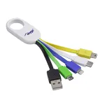 Akyga AK-AD-51 5-in-1 USB laadimiskaabel-v&otilde;tmehoidja, USB-A &ndash; USB-C / Micro USB / Mini USB / Lightning