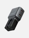 ENERGEA TravelGoAdapter 45 2xUSB-C 45W Graphite Black EU Plug