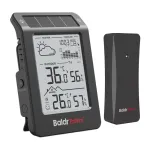 RAINPOINT BALDRTHERM B0596WT2H2P-V1 p&auml;ikeseenergial t&ouml;&ouml;tav ilmajaam juhtmevaba v&auml;lisanduriga, must