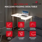 MCN Maclean Kokkupandav L-kujuline laud Valge 100x65 cm liikuv lukustatavate ratastega MC-1250 L/W