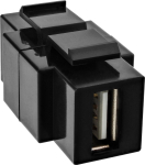 InLine USB 2.0 Snap-In Einsatz - USB A emane / USB B emane - must korpus