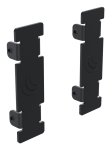 Ergonomic Solutions Hook & Rail otsakorkide komplekt - must