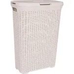 CURVER Style 40L pesukorv rotanefektiga, kreemjas, 44,8 x 26,5 x 61,5 cm
