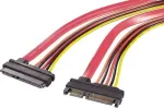 Renkforce SATA Combo pikenduskaabel 7+15 pin isane emasele 0,20 m punane/oranž RF-4297182