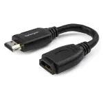 StarTech.com 6-tolline (15 cm) HDMI-pordi s&auml;&auml;stukaabel &ndash; 4K 60Hz kiire HDMI 2.0 pikenduskaabel Ethernetiga &ndash; l&uuml;hike HDMI-pikenduskaabel &ndash; HDMI isane&ndash;emane pikendusadapteri juhe