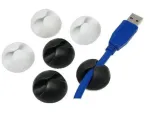 Kaabliklamber LogiLink KAB0009 Must Valge 6 tk