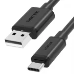 USB-C to USB-A andmekaabel ja laadimiskaabel Unitek C14067BK 1,5 m, must, isane USB-C kuni isane USB-A
