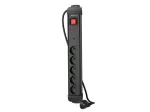 Pikendusjuhe LANBERG SP1 1,5 m &mdash; 5x PL pistikupesa, Must