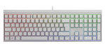 Juhtmega mehaaniline m&auml;nguriklaviatuur Cherry MX 2.0S &mdash; T&auml;issuuruses (100%), QWERTZ saksa paigutus, RGB taustvalgustus, USB, valge