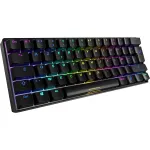 Sharkoon SGK50 S4 klaviatuur m&auml;ngimiseks USB AZERTY prantsuse must 60% RGB LED
