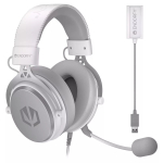 ENDORFY VIRO Plus USB EY1A005 juhtmega peakomplekt, USB-A + 3,5 mm pistik, 7.1, eemaldatav mikrofon, 20&ndash;20000 Hz, 2,9 m kaabel, valge (Onyx White)