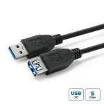 Microconnect USB3.0AAF05B USB 3.2 Gen 1 pikenduskaabel, USB-A (isane) &ndash; USB-A (emane), 0,5 m, must