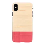 Nutitelefoni &uuml;mbris man and wood iPhone X/XS-ile &mdash; valge, kokkusobimatu disain