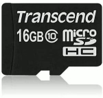 Flash Memory Transcend 16GB MicroSDHC Class 10 TS16GUSDC10