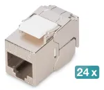 Digitus CAT 6A kompaktne v&otilde;tmega kinnitatav varjestatud RJ45 moodul 24 tk
