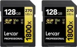 Lexar Professional 1800x 128 GB SDXC UHS-II kaart, 2-pakk