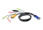 ATEN 2L-5303U KVM-kaabel, USB, HD-15 (VGA), stereo mini jack audio, 3 m