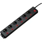 Hama 00137259 pikendusjuhe 1,4 m 6 vahelduvvoolupesa Siseruumidesse Must