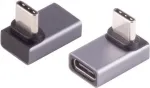 USB-C adapter ShiverPeaks Pro 90&deg; Angle 4.0 - t&auml;isnurkne USB-C pistik, USB4/USB3.2 &uuml;hilduvatele seadmetele