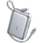 Portable power bank Awei C03 20000mAh with 45W output and integrated USB-A/USB-C kaabel