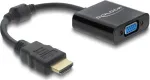 DELOCK HDMI meessoost VGA emaspesaga adapterkaabel &mdash; HDMI (mees) VGA-le (emas), must