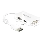 DELOCK adapterkaabel DisplayPort pesa > 1 x VGA + 1 x HDMI + 1 x DVI 24+1 Valge
