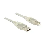 USB-kaabel DeLOCK 83892 USB 2.0 1m USB A USB B l&auml;bipaistev