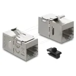 Delock 90757 Keystone mooduli &uuml;hendusmuhv RJ45 pesa RJ45 pesa, Cat.6A, varjestatud, metallist riivi ja klambriga