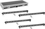 Valgustusseade EUROLITE PIX-16 QCL 4x LED-valgusriba koos transpordikohvriga