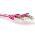 ACT roosa 10.00 meetrine SFTP CAT6A paigalduskaabel takistusteta RJ45 pistikutega