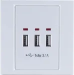 ShiverPeaks BS60065 USB-pistikupesa, valge