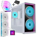 Lian Li LANCOOL 217 INF PC-korpuse komplekt + HydroShift II LCD-S 360TL AIO + 3x UNI FAN SL-INF 120 p&ouml;&ouml;ratud labaga ventilaatorit - Valge