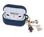 iLike kaitsev silikoon&uuml;mbris Apple AirPods Pro 2 jaoks - tumesinine ripatsiga