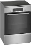 Bosch pliit HLS79Y351U Series 6, pliidiplaadi t&uuml;&uuml;p: induktsioon, ahju t&uuml;&uuml;p: elektriline, roostevaba teras, laius 60 cm, grillimine, LCD, 63 L, s&uuml;gavus 60 cm