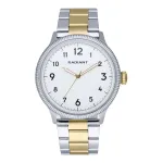 RADIANT meeste k&auml;ekell RA627204 42mm roostevabast terasest korpus musta nahast rihmaga analoogkvartskell