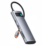 Baseus Metal Gleam 7-in-1 USB-C Hub HDMI 4K 60Hz 3x USB 3.0 USB-C PD SD microSD Grey