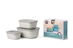 Mepal Cirqula Multi Bowl Set 3-Piece, Nordic White