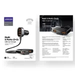 Joyroom JR-CL03 5-in-1 autolaadija, 31W, 5 USB-A porti, must