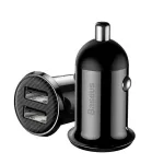Autolaadija Baseus Gain Pro Universal Must &mdash; 2&times; USB 2.0, 2,4 A pordi kohta, sisend 12&ndash;24 V, v&auml;ljund 5 V